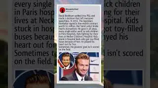 David Beckham Donated His Entire PSG Salary to Sick Kids🥹&hearts;️ #shorts