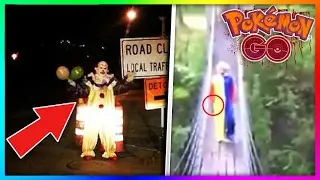 KILLER CLOWN CAUGHT ON CAMERA While Playing Pokemon Go!! (CREEPY CLOWN SIGHTING)