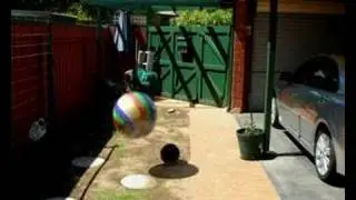 Drop of a balling ball to Beach Ball Animation