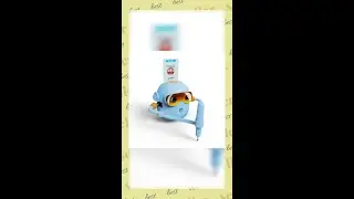 Blue Interactive Drawing Robot Educational Art Toy for Kids Smart Voice Guide Step-by-Step Painti...