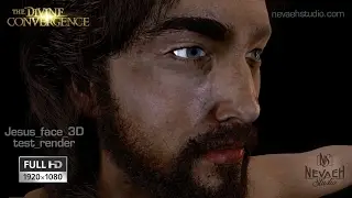 Jesus Face in 3D (Test Render) - The Divine Convergence Movie