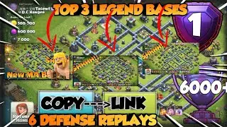New Top 3 Th13 Legend League Base of Global Rank 1to10 Trungok, M.A, & DC +Links With Defense Replay