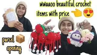 Wow beautiful crochet items with reasonable price 😍/parcel opening 👈