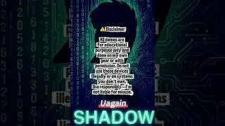 Uagain Shadow - ⚠️Disclaimer #flipperzero #hackrf #hacker