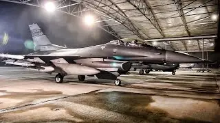 U.S. F-16 Fighter Jet Operations • Lask Air Base Poland