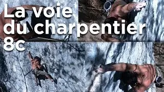 La voie du charpentier 8c Cruseille Haute-Savoie Fred Rouhling escalade libre