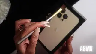 ASMR Luxurious Gold Triggers✨Tracing, Long Nail Tapping, Scratching & Brushing