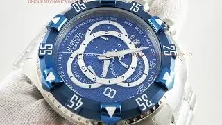 Invicta 11009 Excursion Reserve Blue Dial Blue Bezel Stainless Watch