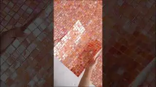 Orange Iridescent Water Glass Mosaic Tile | Vibrant & Elegant Tile for Modern Interiors