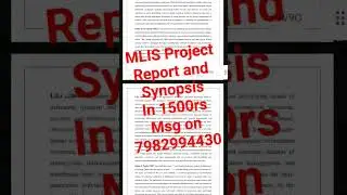 IGNOU MLIS Project Report And Synopsis MLIP002 #ignou #mlis #project