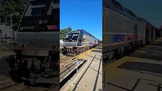 Headlights Off & Red Marker Lights On! ALP-45 #4537 @ New Jersey Transit Suffern, NY Station!