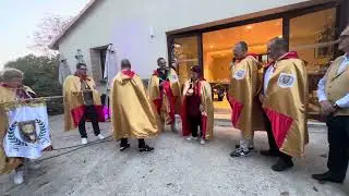Intronisation d&rsquo;Annie MITAULT  & Jean Julien MAZERIES.  Inauguration &laquo;&nbsp;&Ocirc; de Vignes&nbsp;&raquo; Villaudric. 