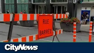 Portion of Montreal's Sainte-Catherine street closed to traffic