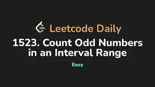 1523. Подсчет нечетных чисел в заданном интервале | Leetcode Daily - Python