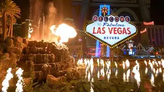 4K Mirage Volcano Show in Las Vegas, December 21, 2021