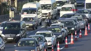 Haliç Köprüsü'ndeki çalışmalar nedeniyle D-100'de trafik yoğunluğu
