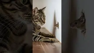 Shocking! The Cat Guards the Mouse Hole Watch This Unexpected Friendship #cats #mice #animals
