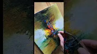 Acrylic Abstract Landscape #art #painting #shorts