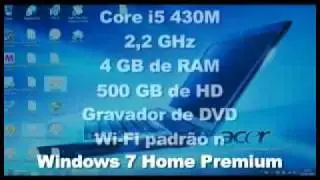 Notebook Aspire 4740 da Acer acelera com o Core i5.flv