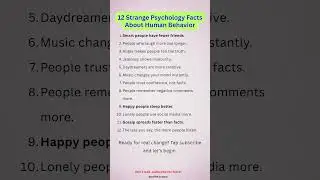 12 Strange Psychology Facts About Human Behavior