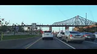 Driving to Downtown Montreal on Highway 13 and 20