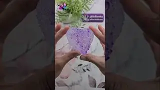 Resin Pour for Amethyst-inspired Crystal Heart #amethyst #resinpour #resina
