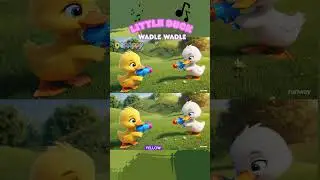 Cuteness Overload! 🐤 Duck Singing Waddle Waddle 🎵 #canadiankids #coloringforkids #cuteduck