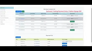 Easy accounting | Payment Entry   (Technical Demo)  Python Django ERP Application | Django  jQuery