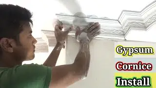 How a Craftsman Install this Molding Cornice Design with his words is truly amazing work