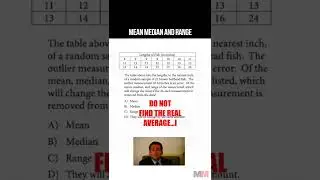 Data analysis mean median and Range SAT Math #shorts
