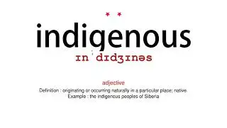 How to pronounce indigenous - Vocab Today