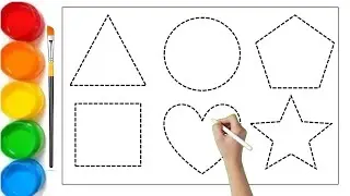 Shapes drawing for kids, learn 2d shapes, colors for toddlers | Preschool Learning | part.310 , 271