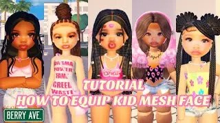 *НОВОЕ* КАК СНАРЯЖИТЬ KID MESH FACE + КОДЫ // BERRY AVENUE