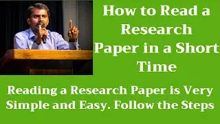 How to Read a Research Paper in a Short Time | M Milton Joe