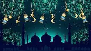Animation Of Islamic Lanterns With A Mosque Design Concept For Eid Mubarak