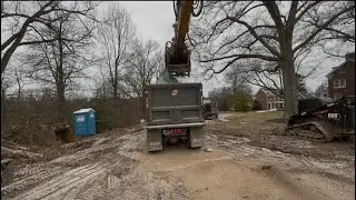 Cleaning up the 100 year old house tear down lot 