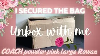 Let&rsquo;s unbox my COACH Powder pink LARGE Rowan #coachoutlet #pinkgirl #pursecollection #unboxwithme