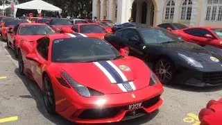 Luxury cars parade on Penang streets
