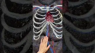 My first anatomy sweater! Needle felted and wet felted #needlefelting #bones #heart #asmr #veins