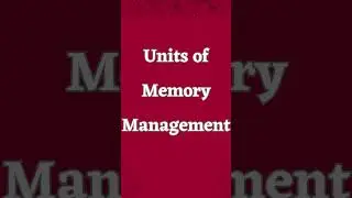 Memory Units⌨💻 #youtubeshorts #technology #memory #memoryunit #byte #gb #mb #code #memorymanagement