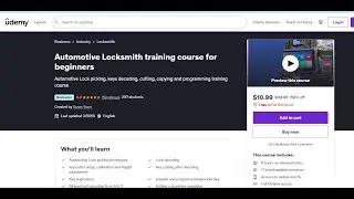 Best seller Automotive Locksmith online course worldwide