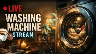 Peaceful Washing Machine Livestream: Relaxing  Cycles & Spins 🧺💧🌊  Washing Machine Live: Unwind 🌀✨