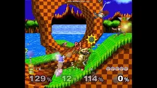 Super Smash Bros Melee Redux: Bowser Vs Captain Falcon Vs Roy Vs Ice Climbers