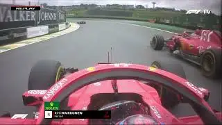 Raikkonen passes Vettel - 2018 Brazilian GP