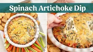 Spinach Artichoke Dip with Roasted Red Peppers