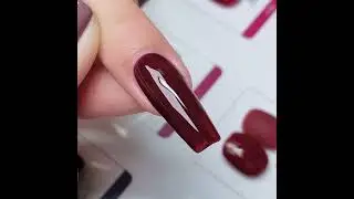 【Brush gel share】Easy brush on red color nail gel polish