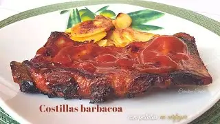 Cómo hacer costillas barbacoa con patatas en airfryer | BBQ Ribs
