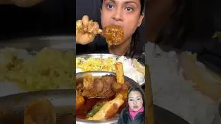Spicy mutton leg curry mukbang 👍🏻😋 #shorts #mukbang #mgfoodandmukbang #food