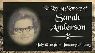 Sarah Anderson Memorial Service