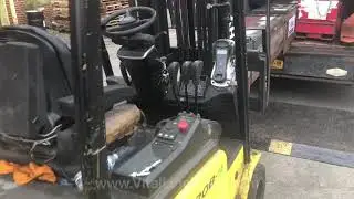 Unloading a box truck by forklifts
